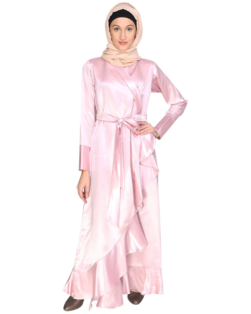 Overlap Maxi Dress Baby Pink