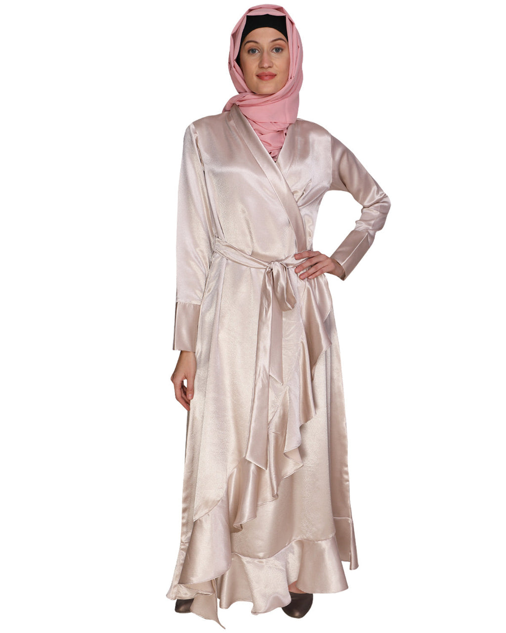 Overlap Maxi Dress Ivory