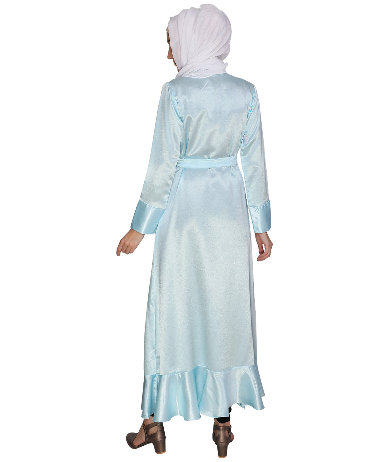Overlap Maxi Dress Sky Blue