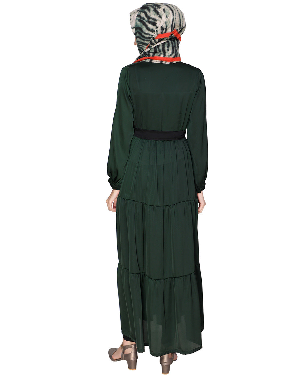 Tiered Maxi Dress Olive Green