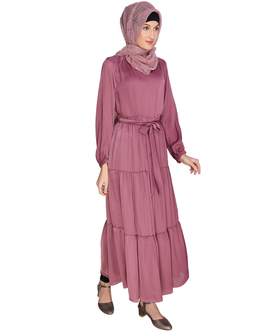 Tiered Maxi Dress Onion Pink