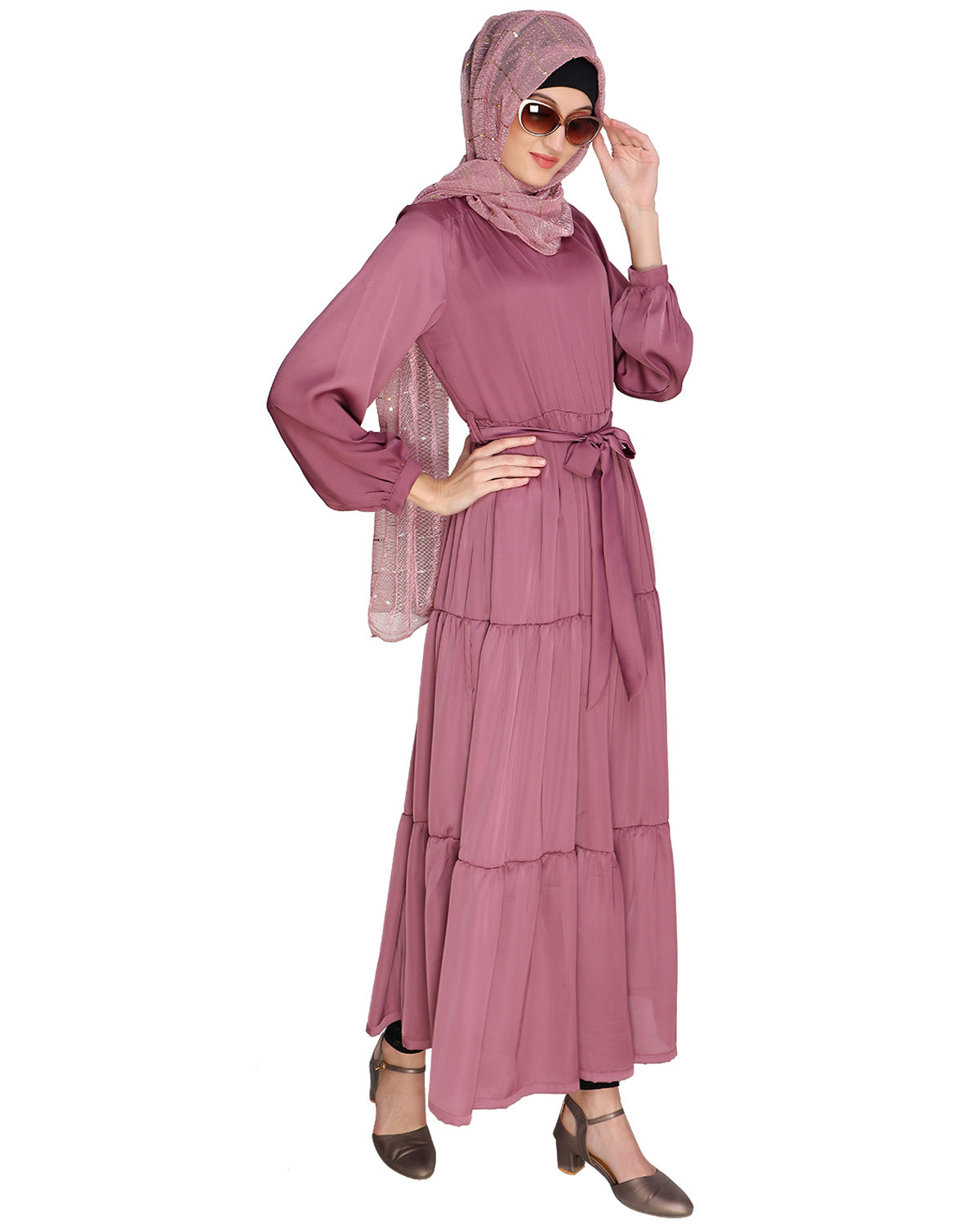 Tiered Maxi Dress Onion Pink