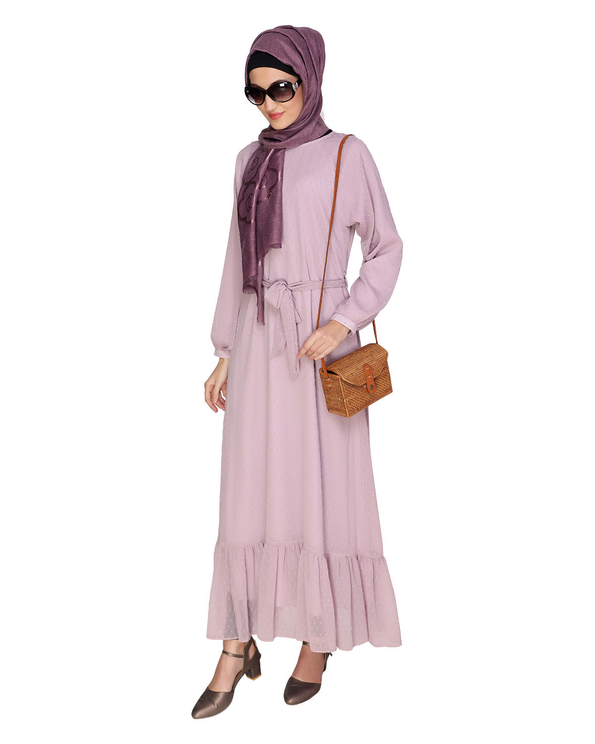 Bohemian Maxi Dress Lilac