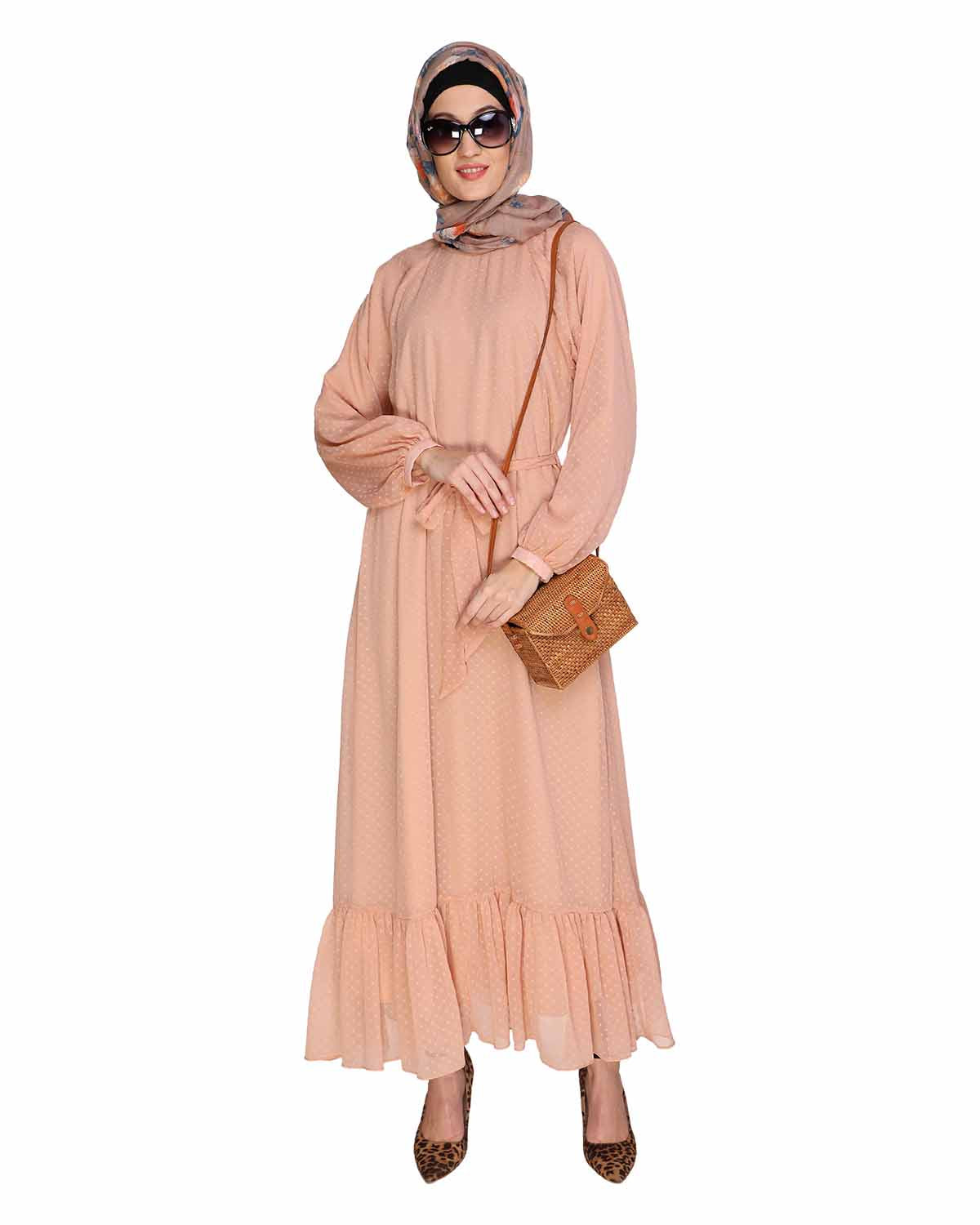 Bohemian Maxi Dress Peach