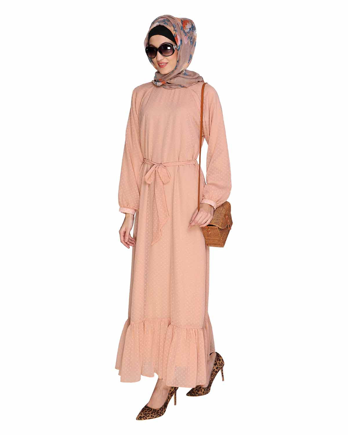 Bohemian Maxi Dress Peach