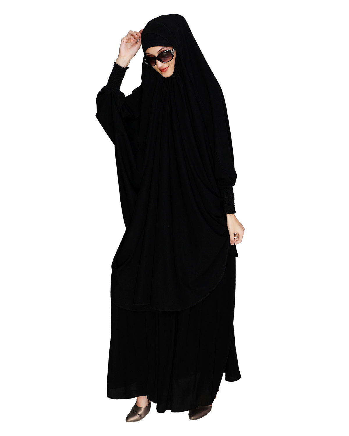 Black Skirt with Khimar set Black