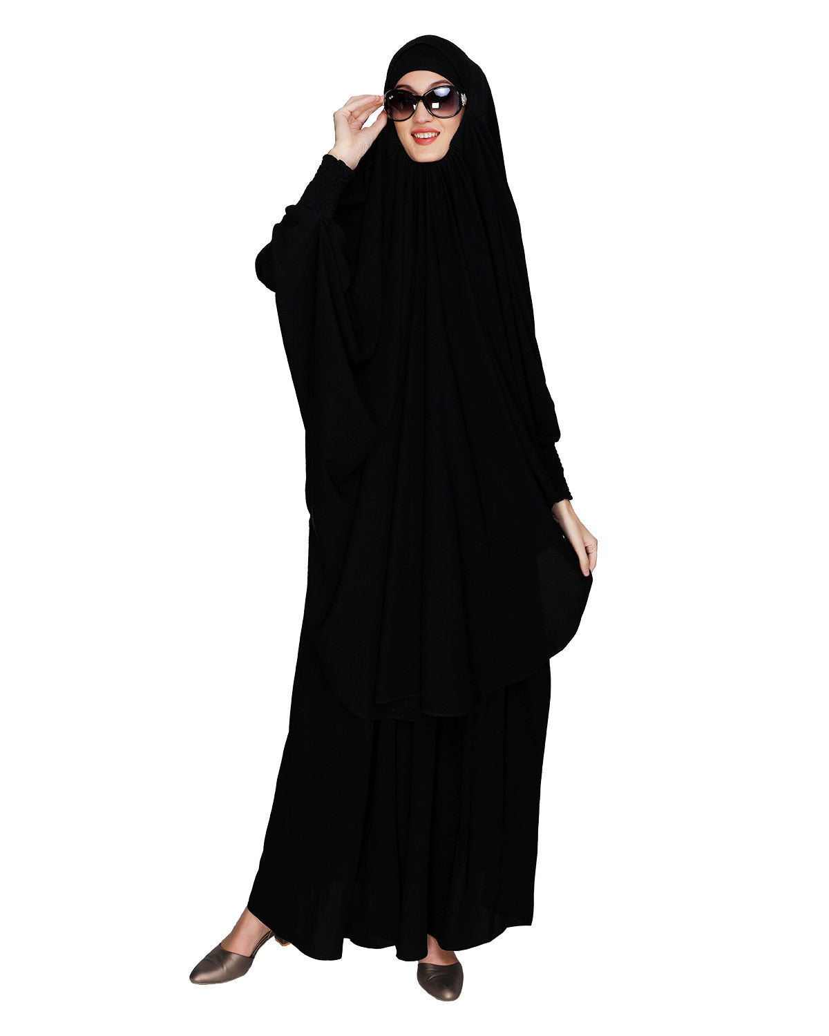Black Skirt with Khimar set Black