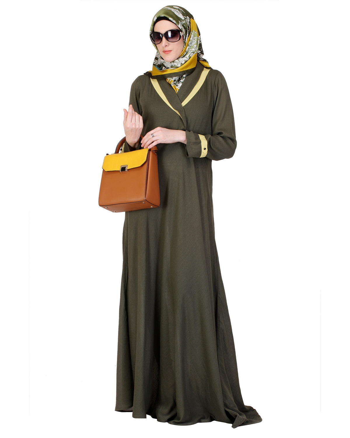 Crossover Yoke Flared Abaya – Modest Forever