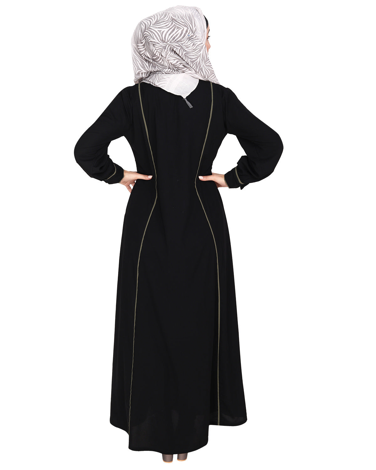 Wavetucks Yoke Abaya Black