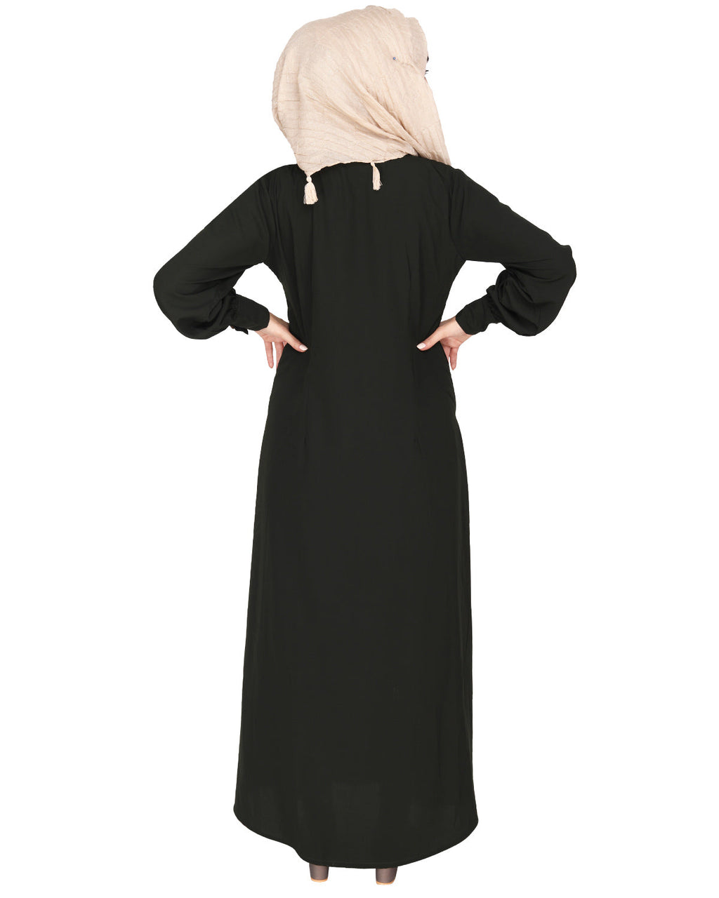 Flowy and Elegant Pintuck Abaya Olive