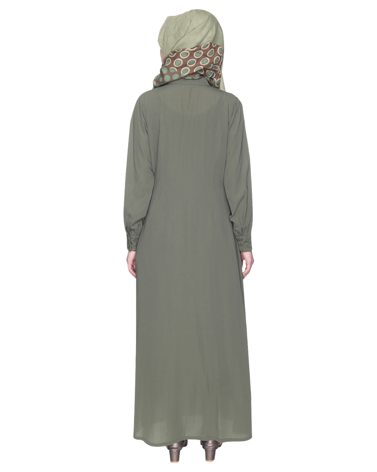 Subtle Lace Dress Abaya Mint