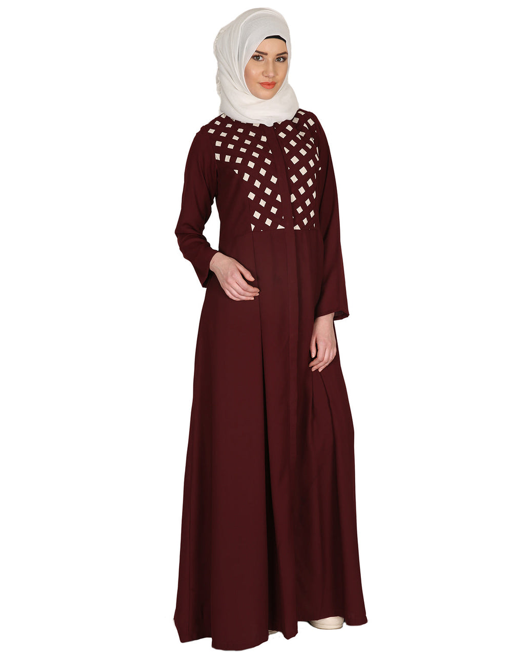 Hand Crafted Checkered Abaya
