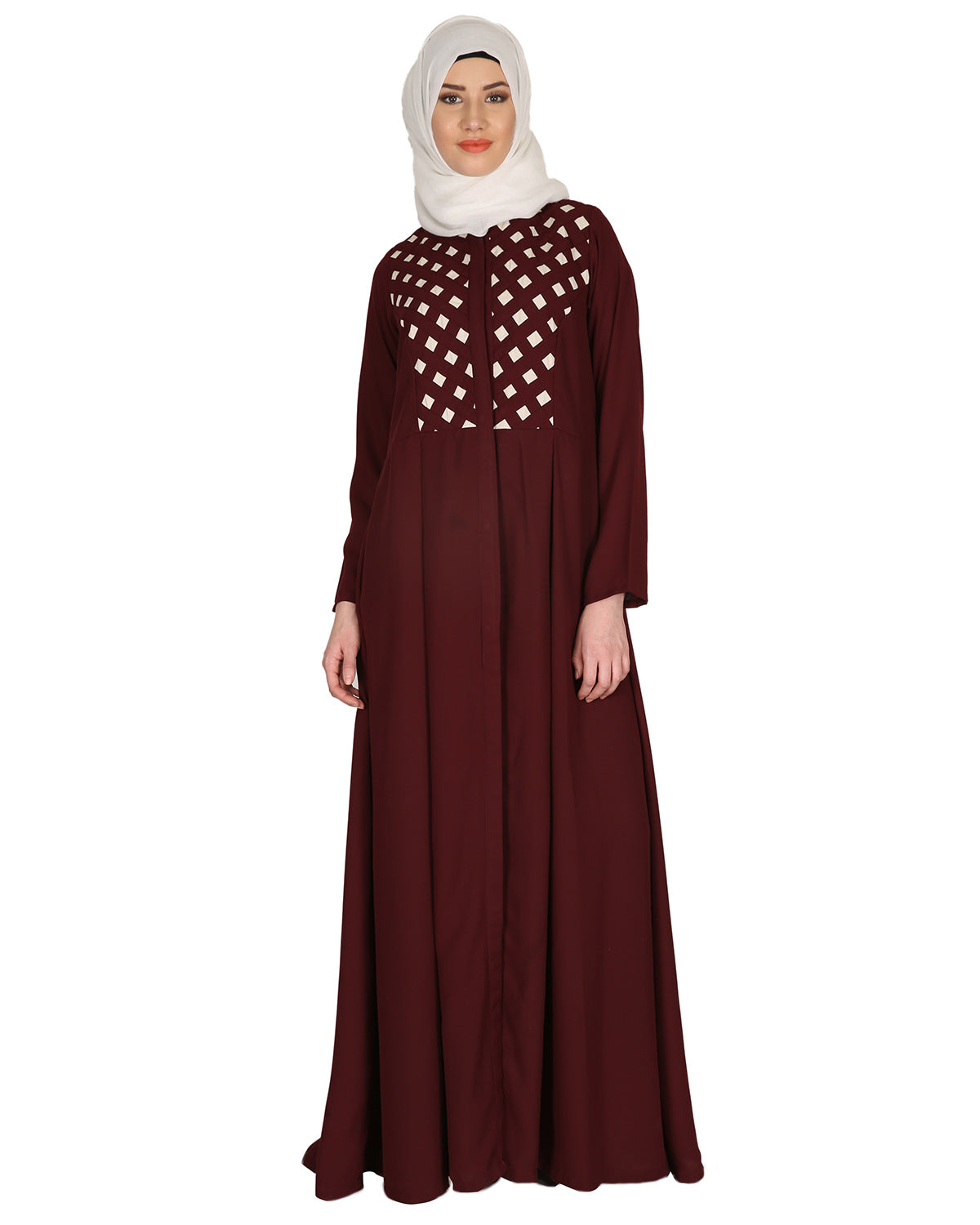 Hand Crafted Checkered Abaya