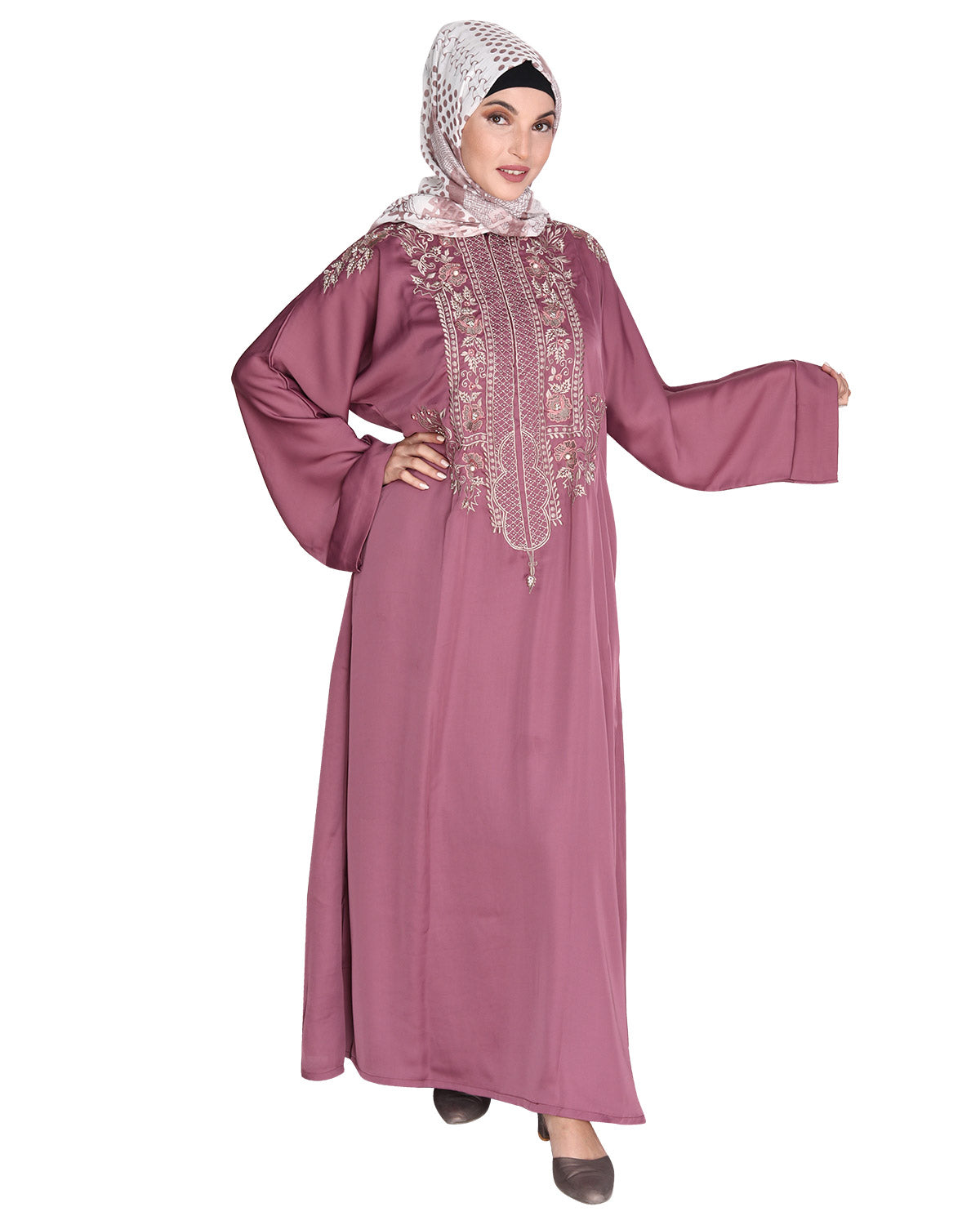 Royal Dubai Style Abayas Onion Pink
