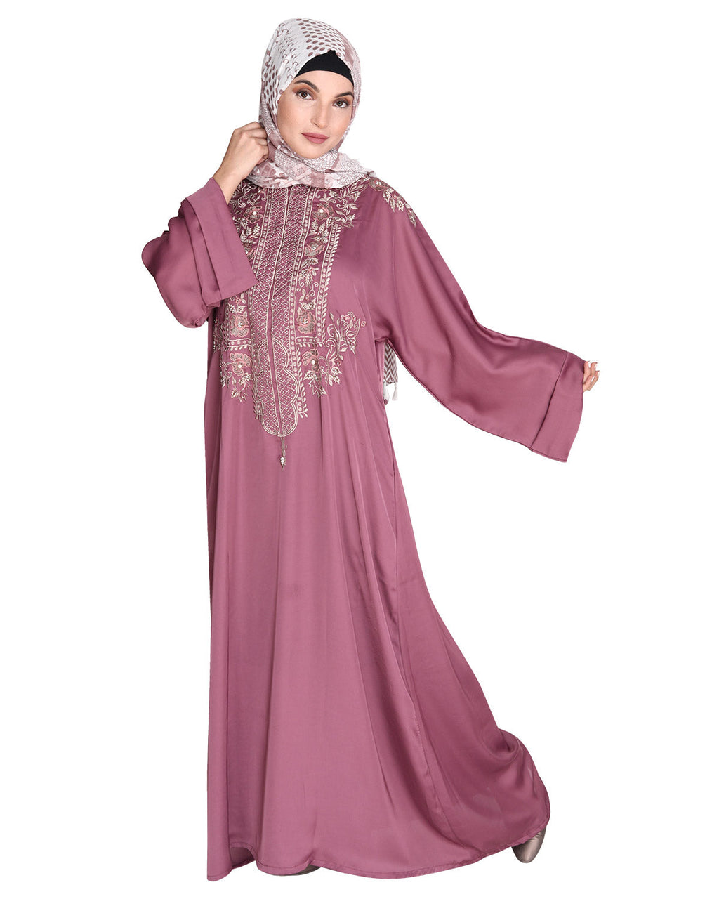 Royal Dubai Style Abayas Onion Pink