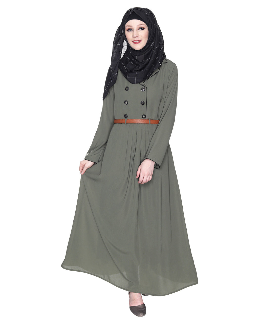 Dead Mint Coat Style Abaya Dead Mint