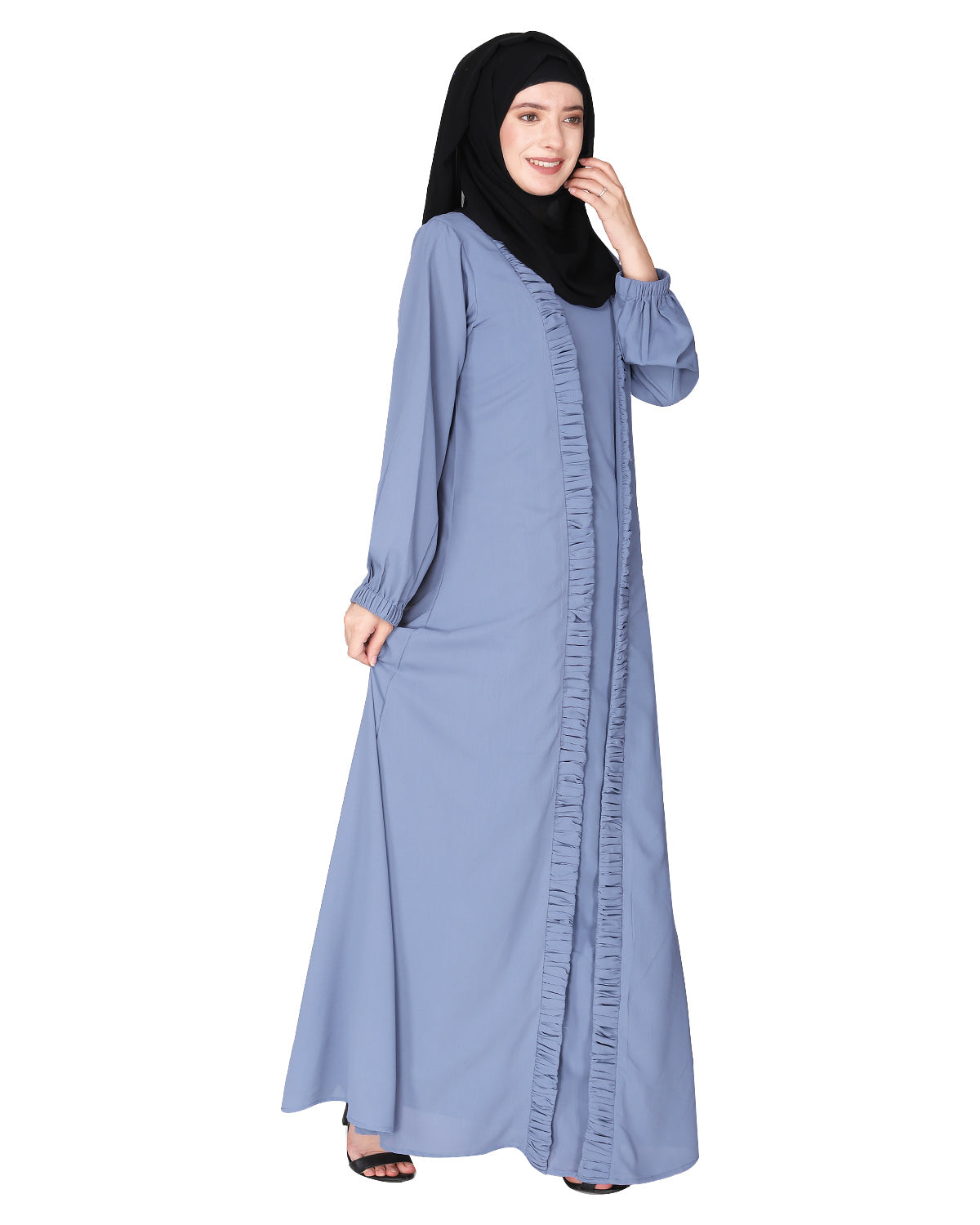 Casual Gown style Abaya Teal Blue