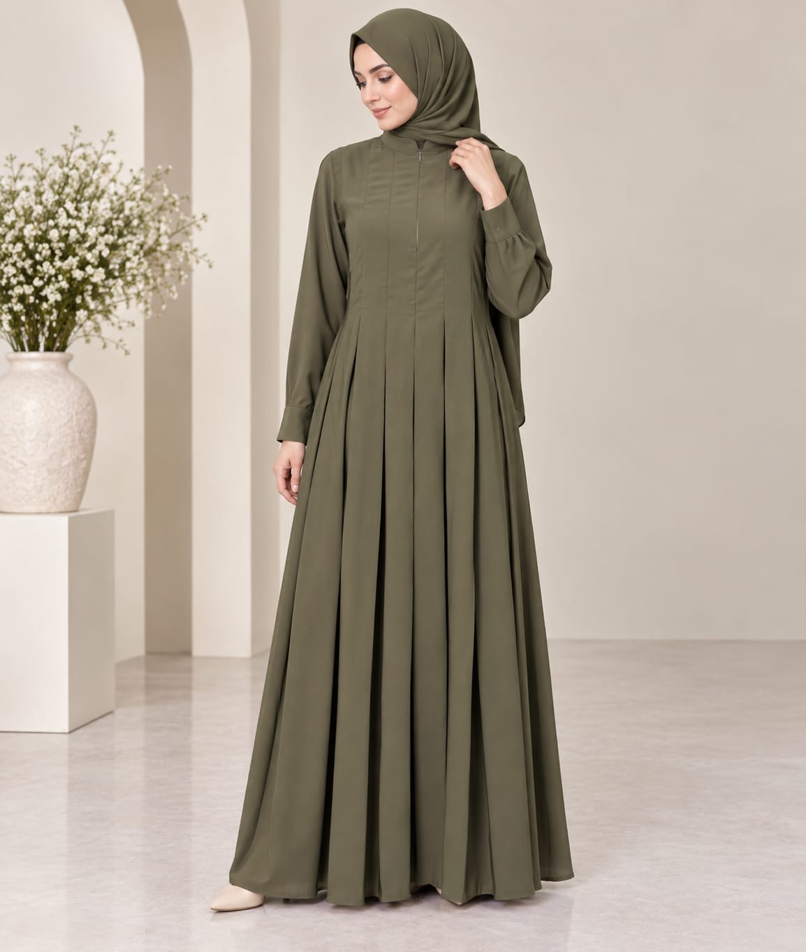 Ivory Serenity Abaya
