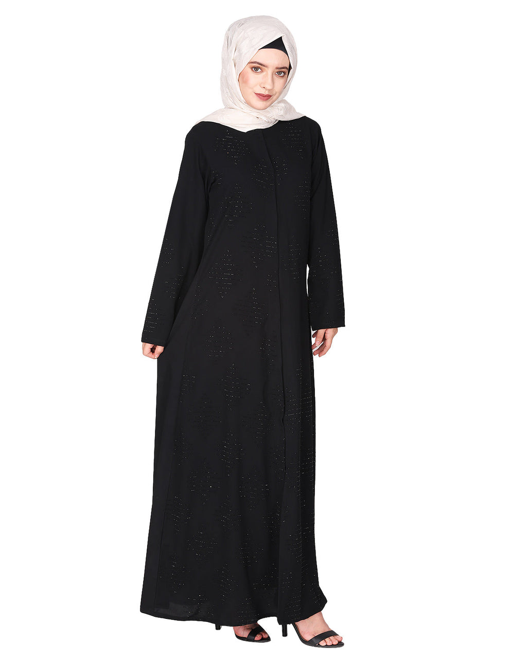 Sparkling Swarovski Crystal Stone Work abaya