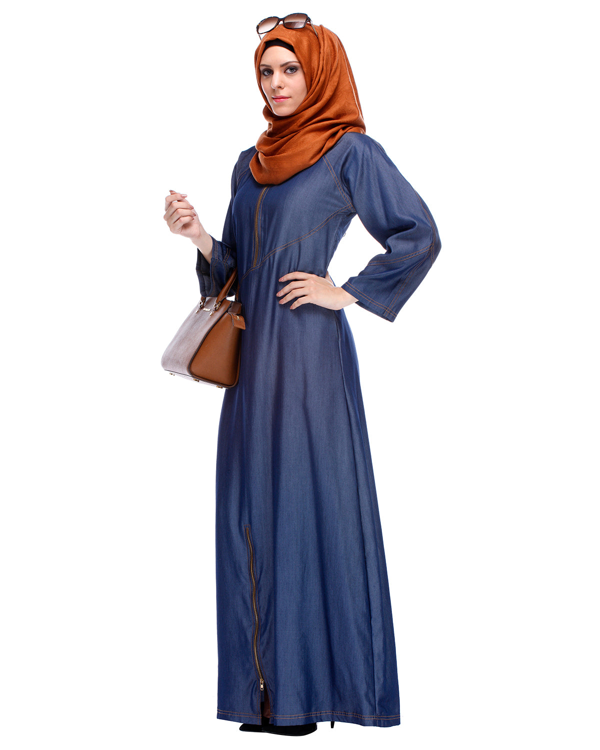 Dark Blue Denim Abaya Dark Blue