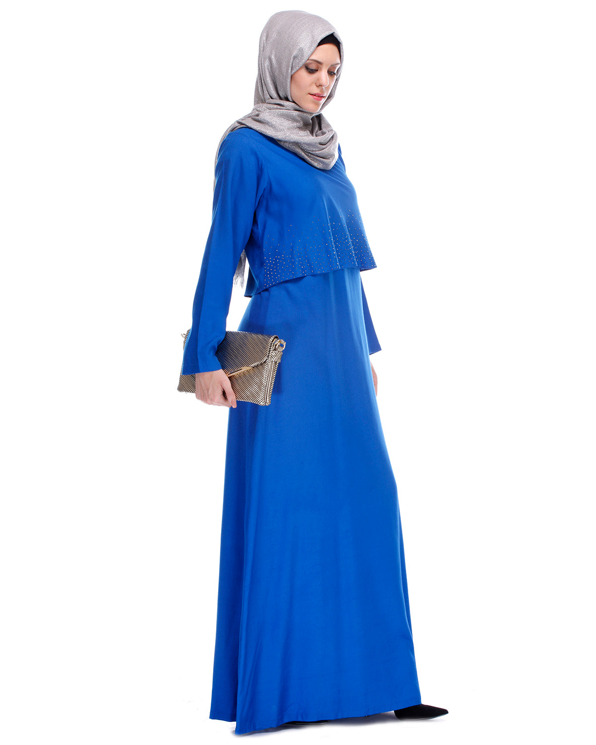 Cobalt Blue Trendy Abaya