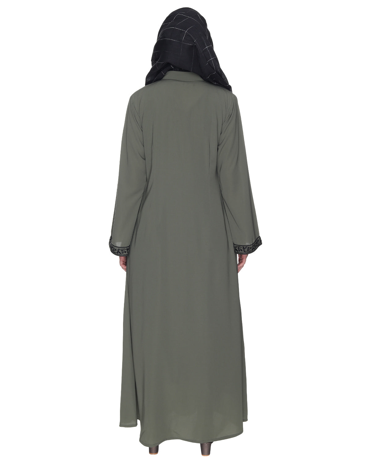 Abaya With Embroidery Dead Mint