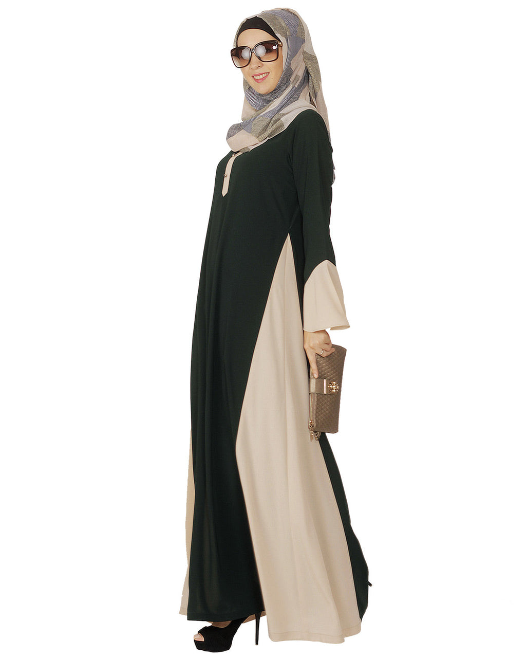 Flared Abaya Green