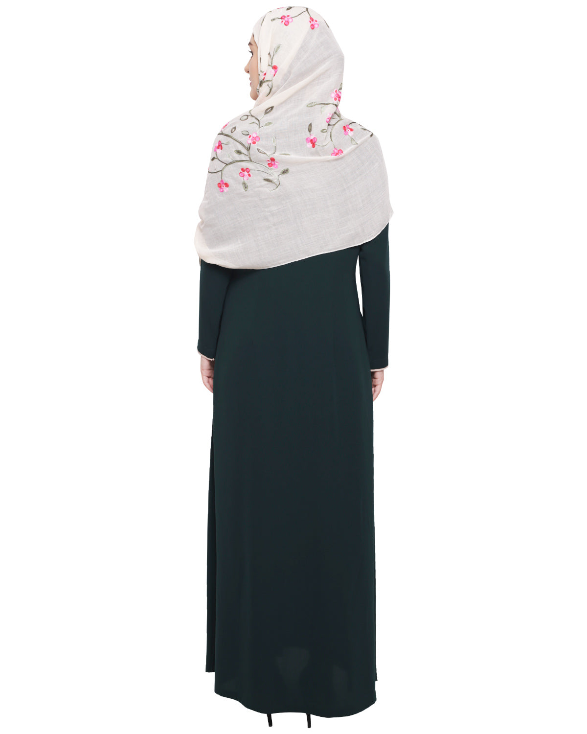 Sober Abaya with Detailing Blue