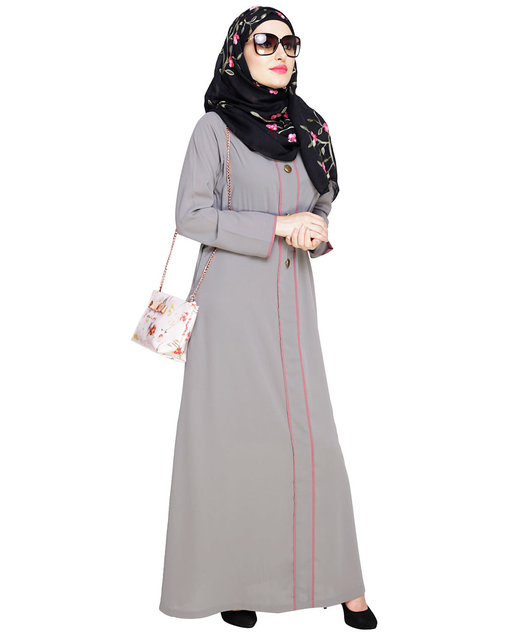 Sober Abaya with Detailing Green