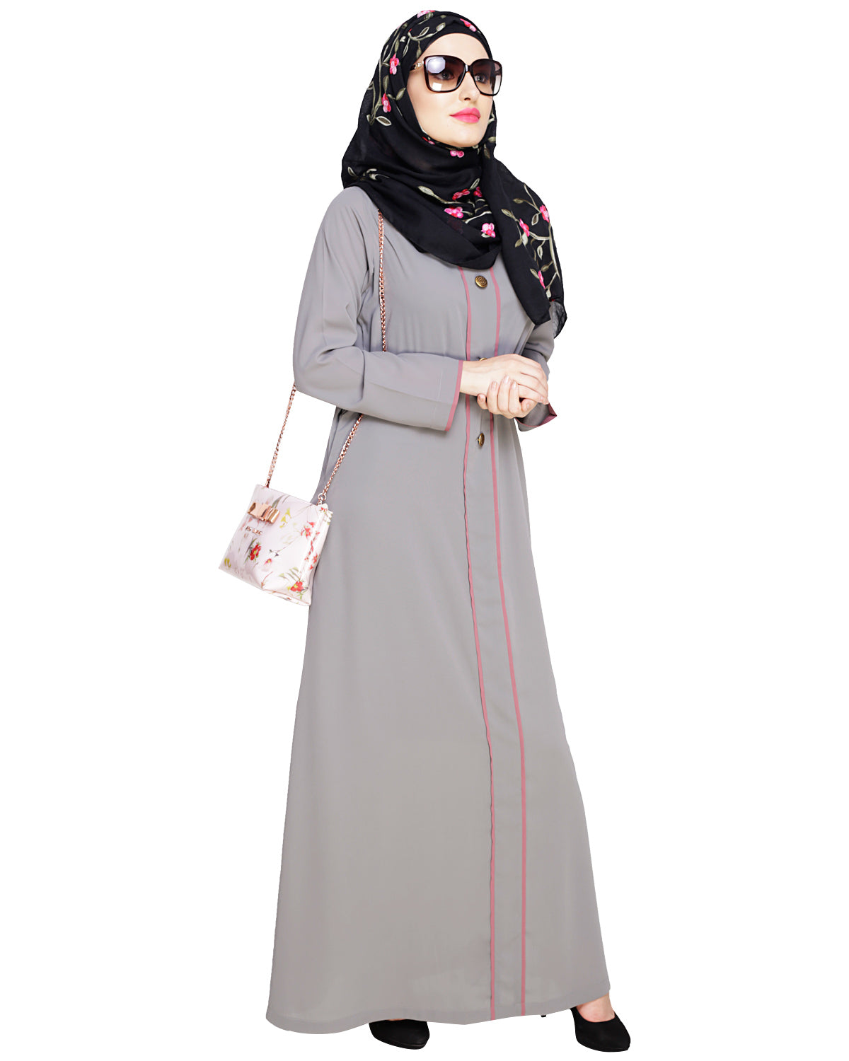 Sober Abaya with Detailing Green