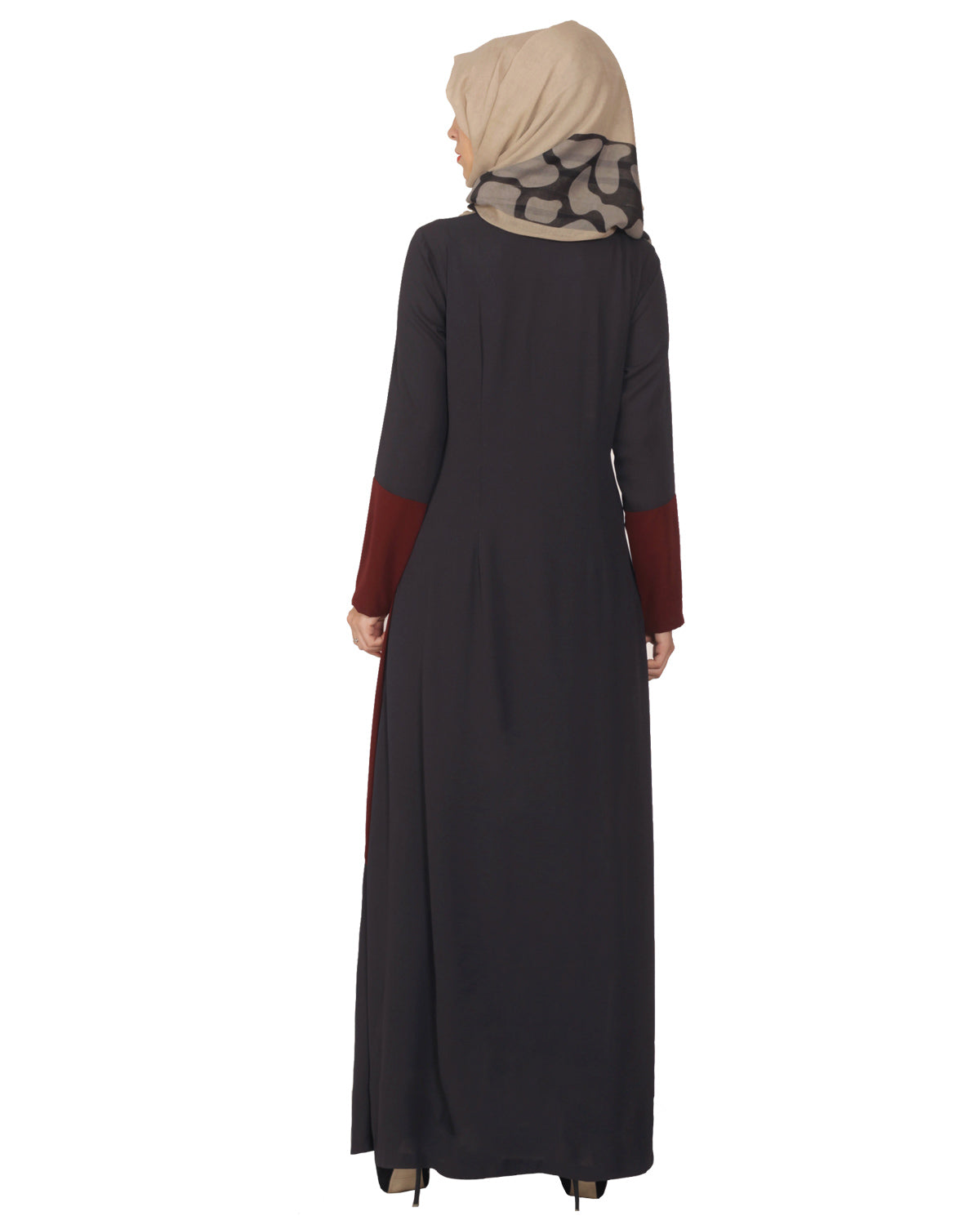 Multicolour Abaya Beige