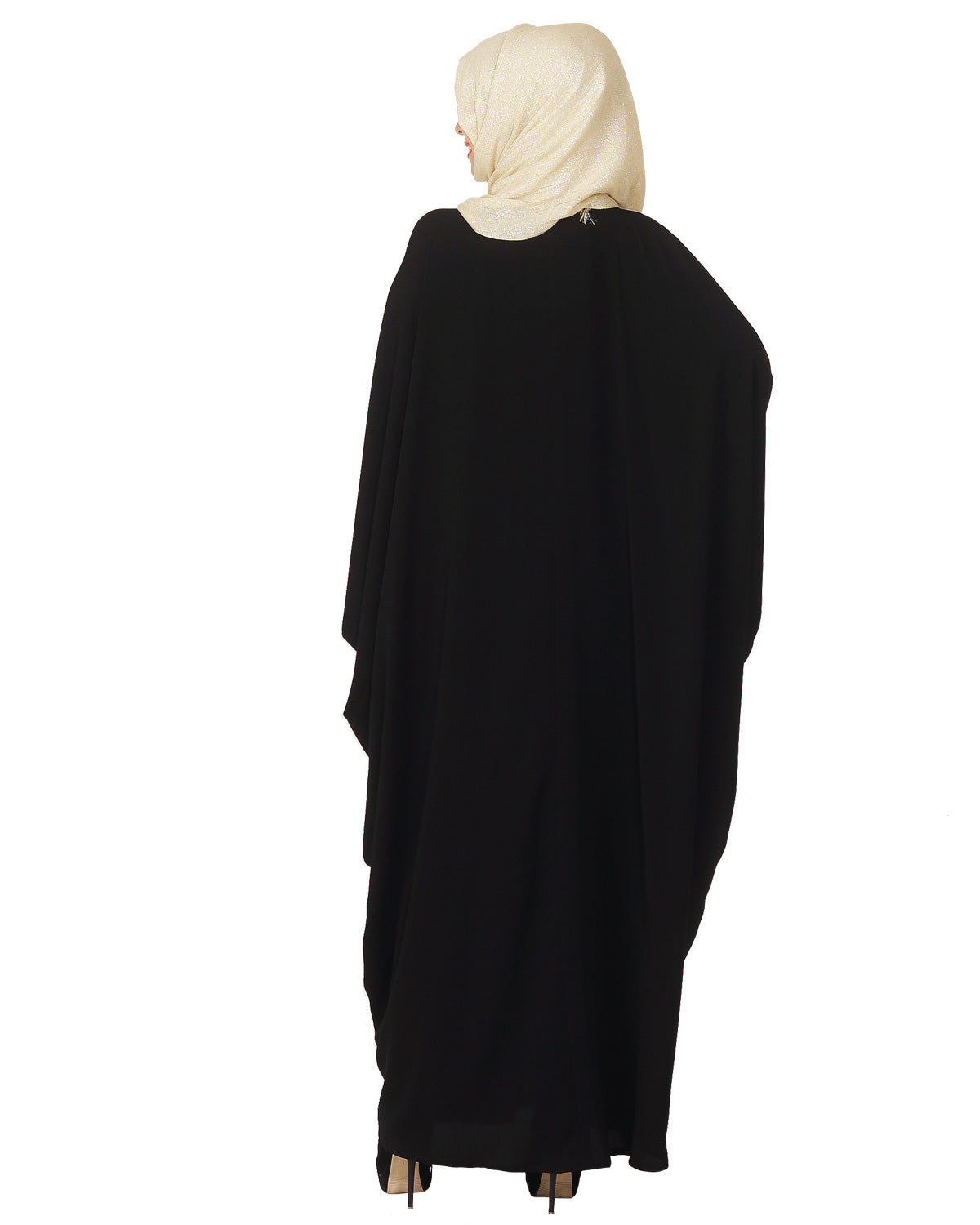Kaftan with Zari Embroidery Black