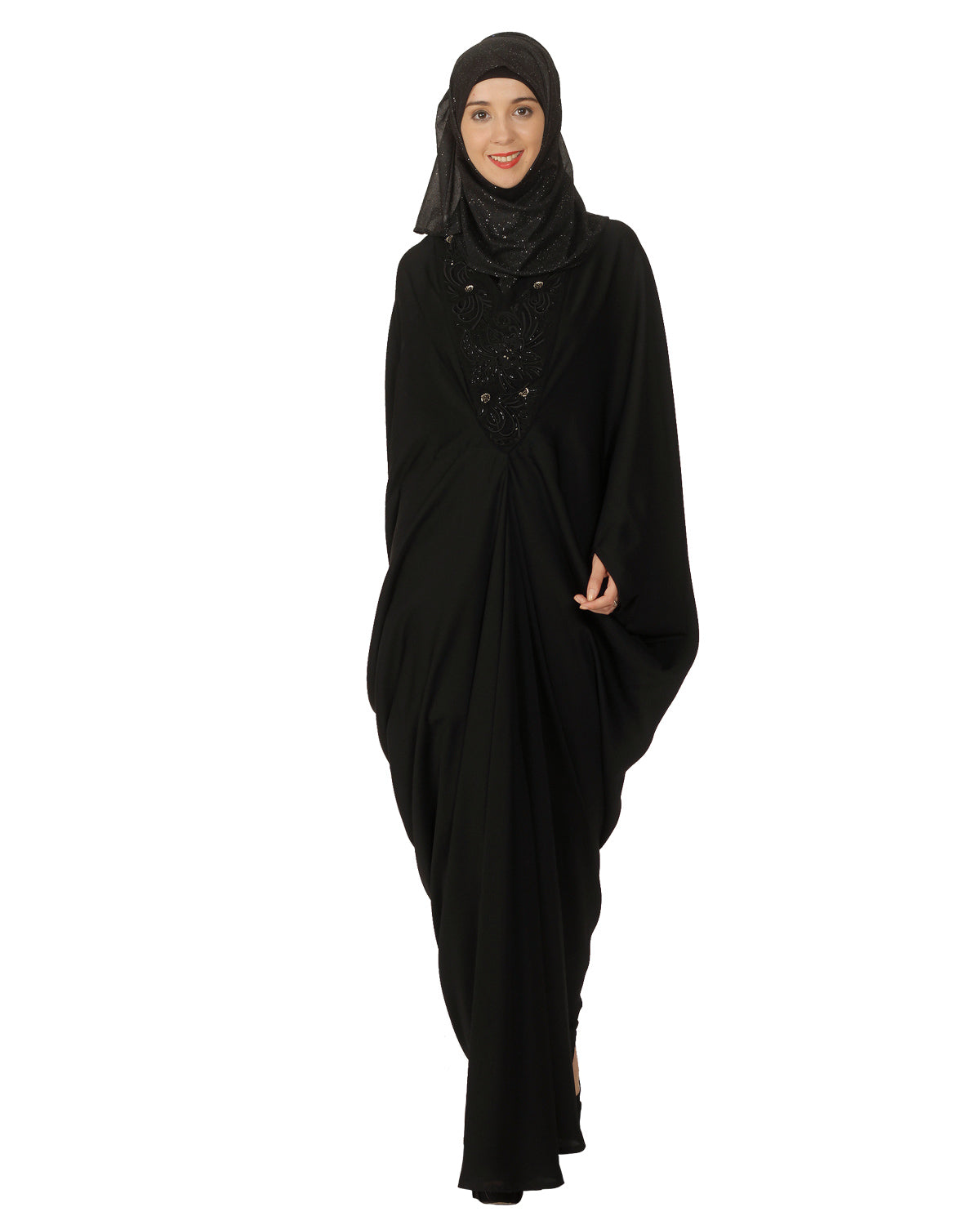 Black Katan with Katdana Embroidery