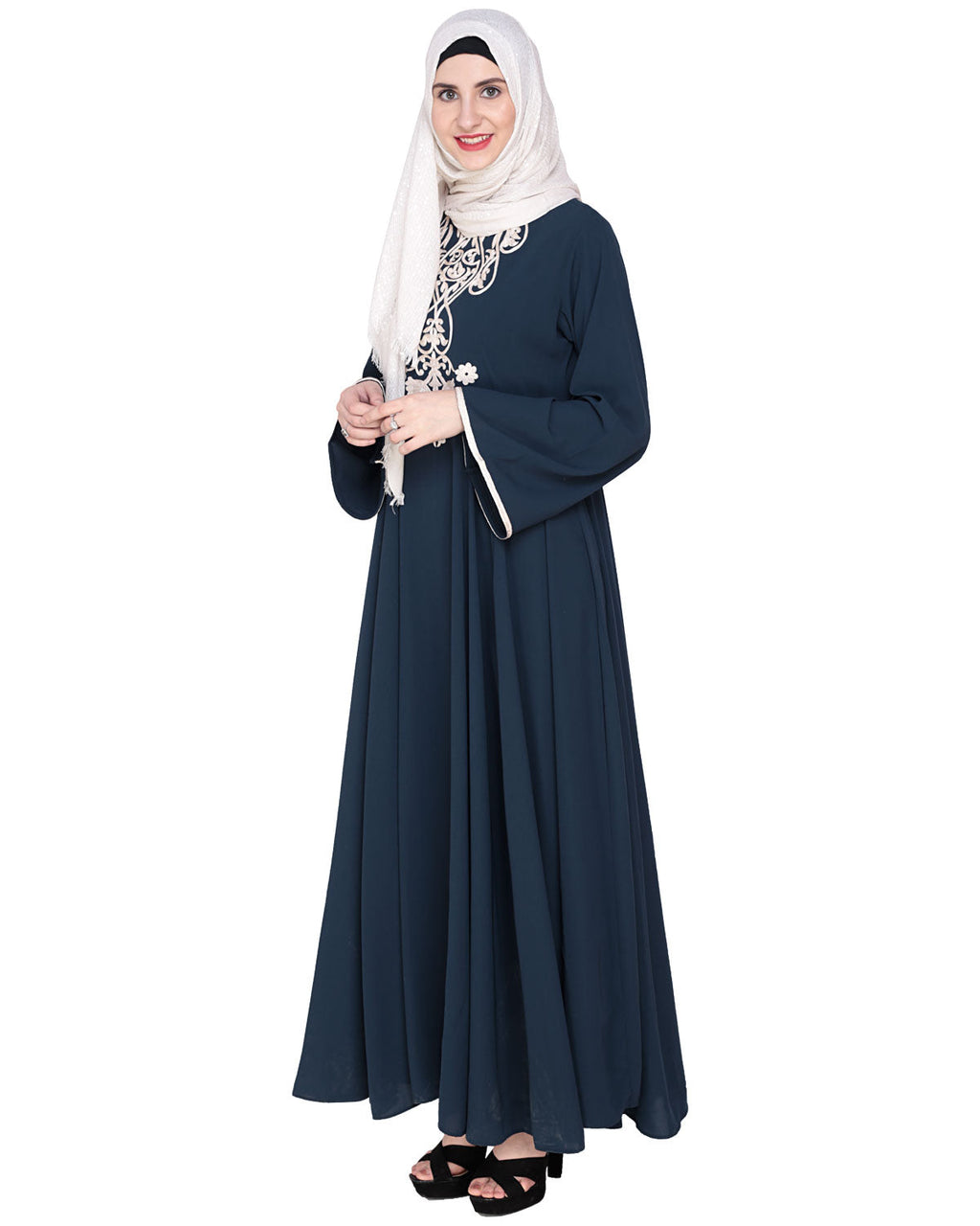 Flared Abaya Blue
