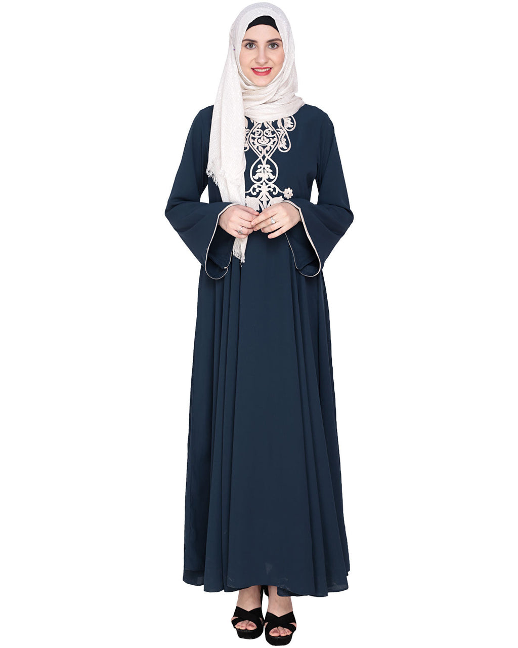 Flared Abaya Green