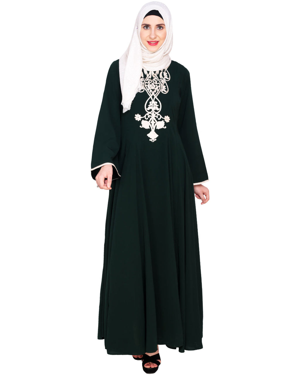 Flared Abaya Green
