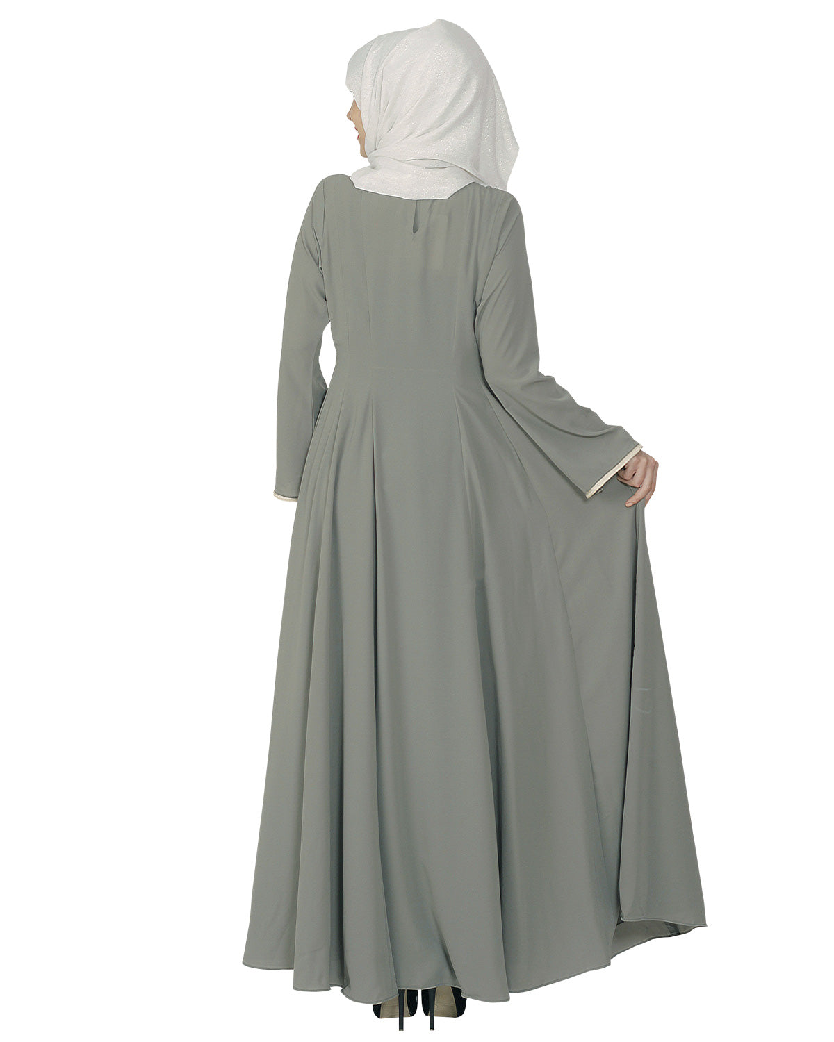 Flared Abaya Grey