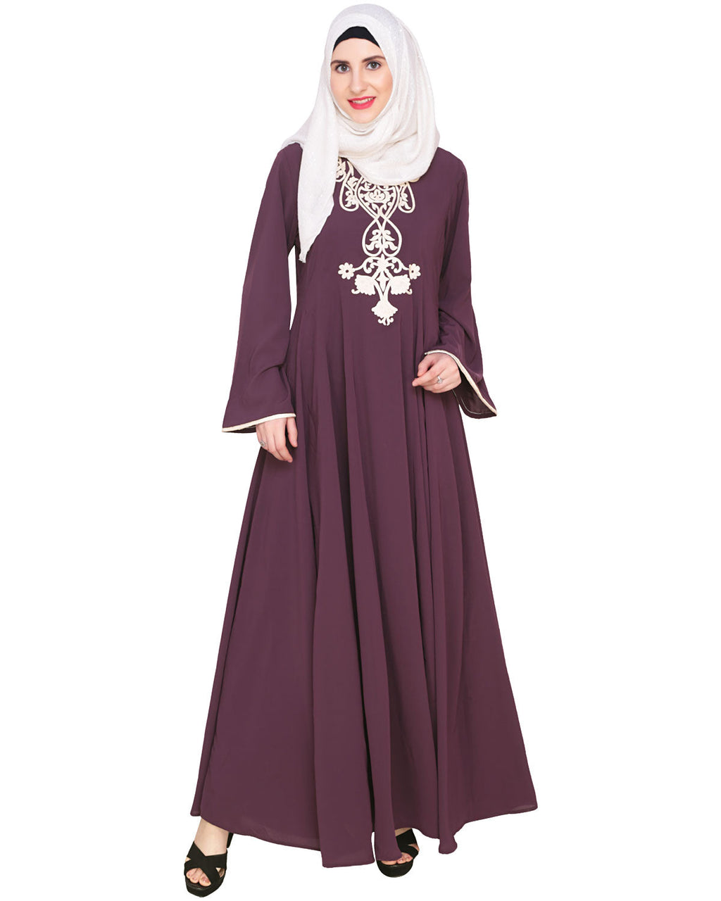 Flared Abaya Purple