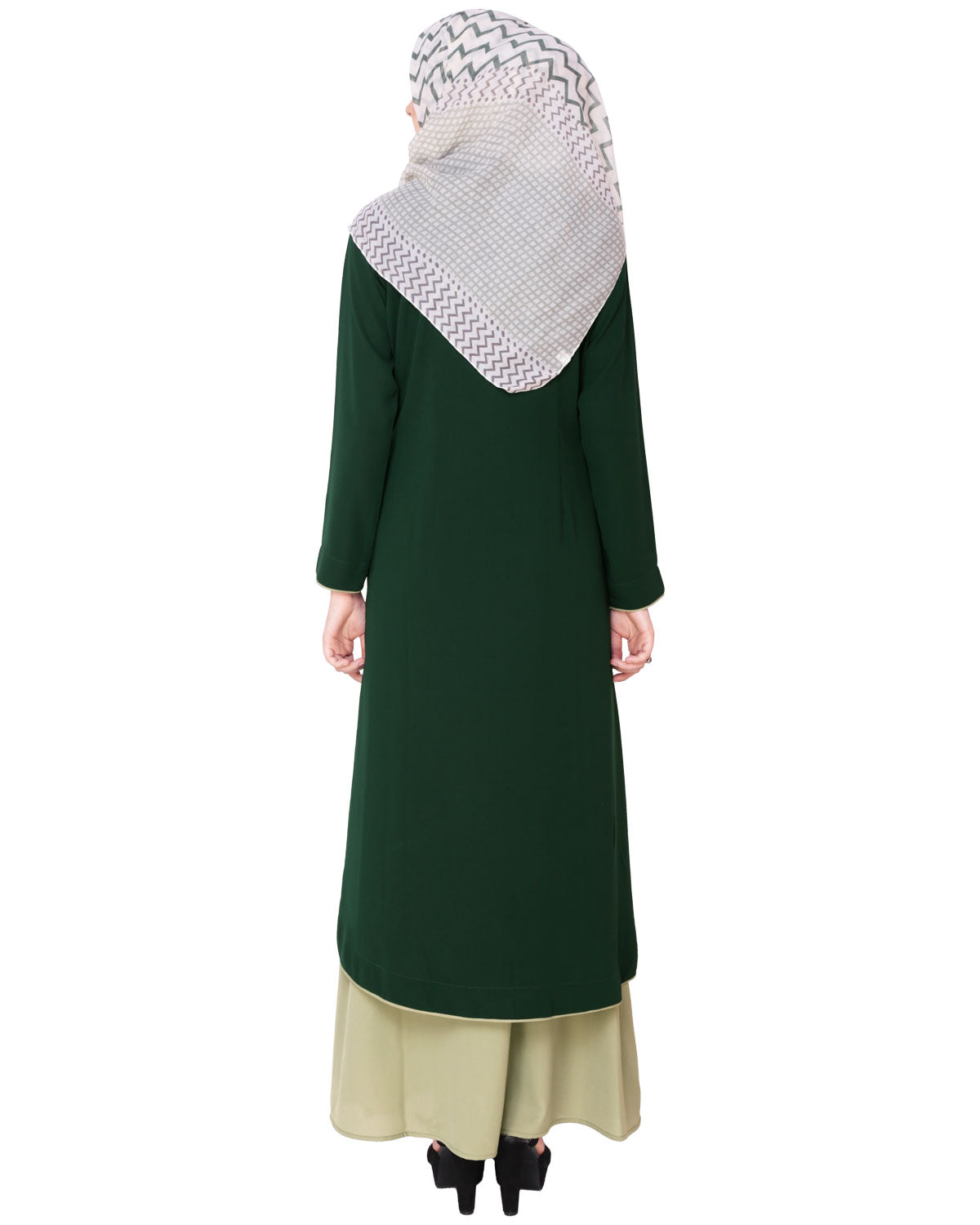 Two-in-one Abaya Brown & Beige