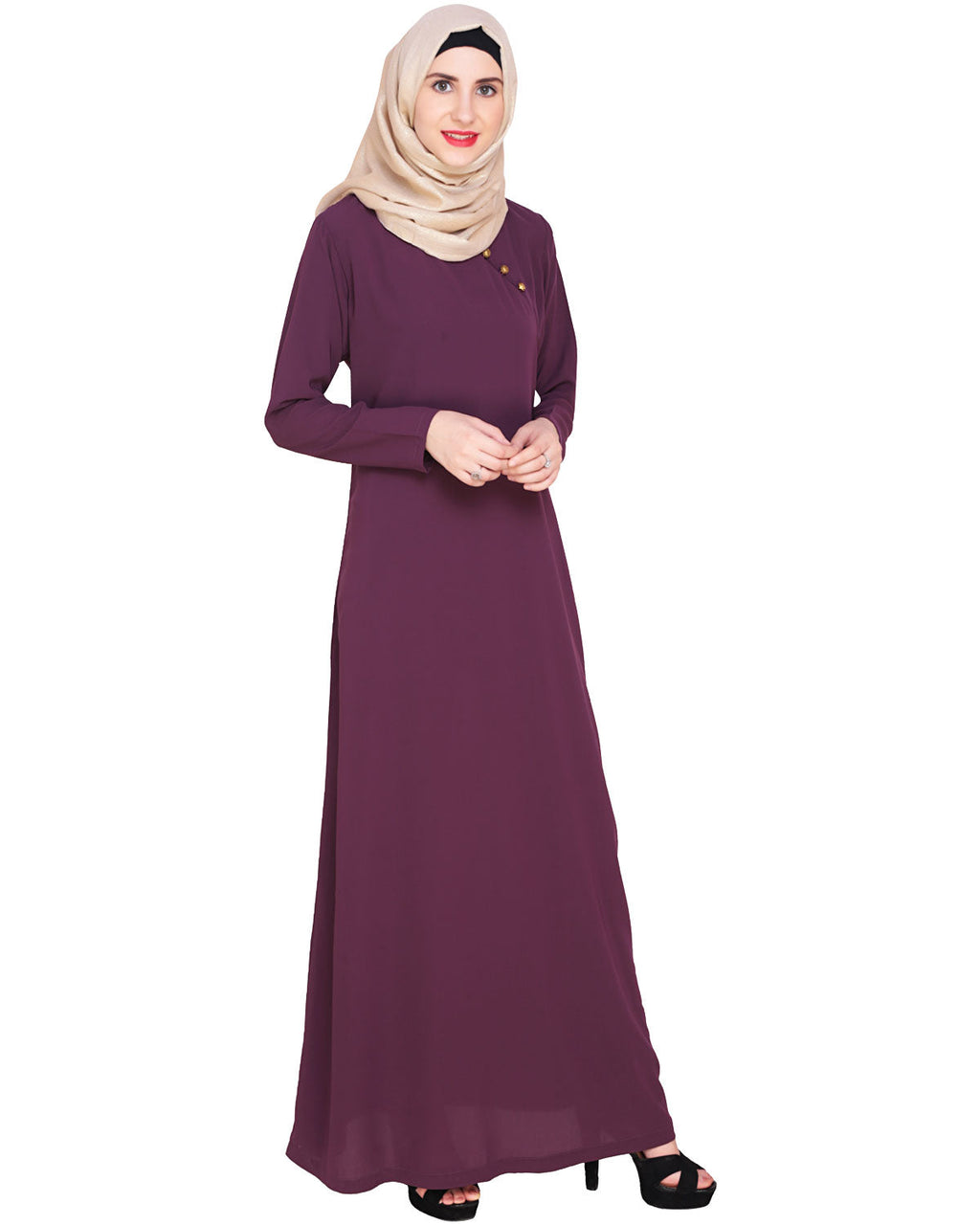 Trendy Abaya Dress Purple