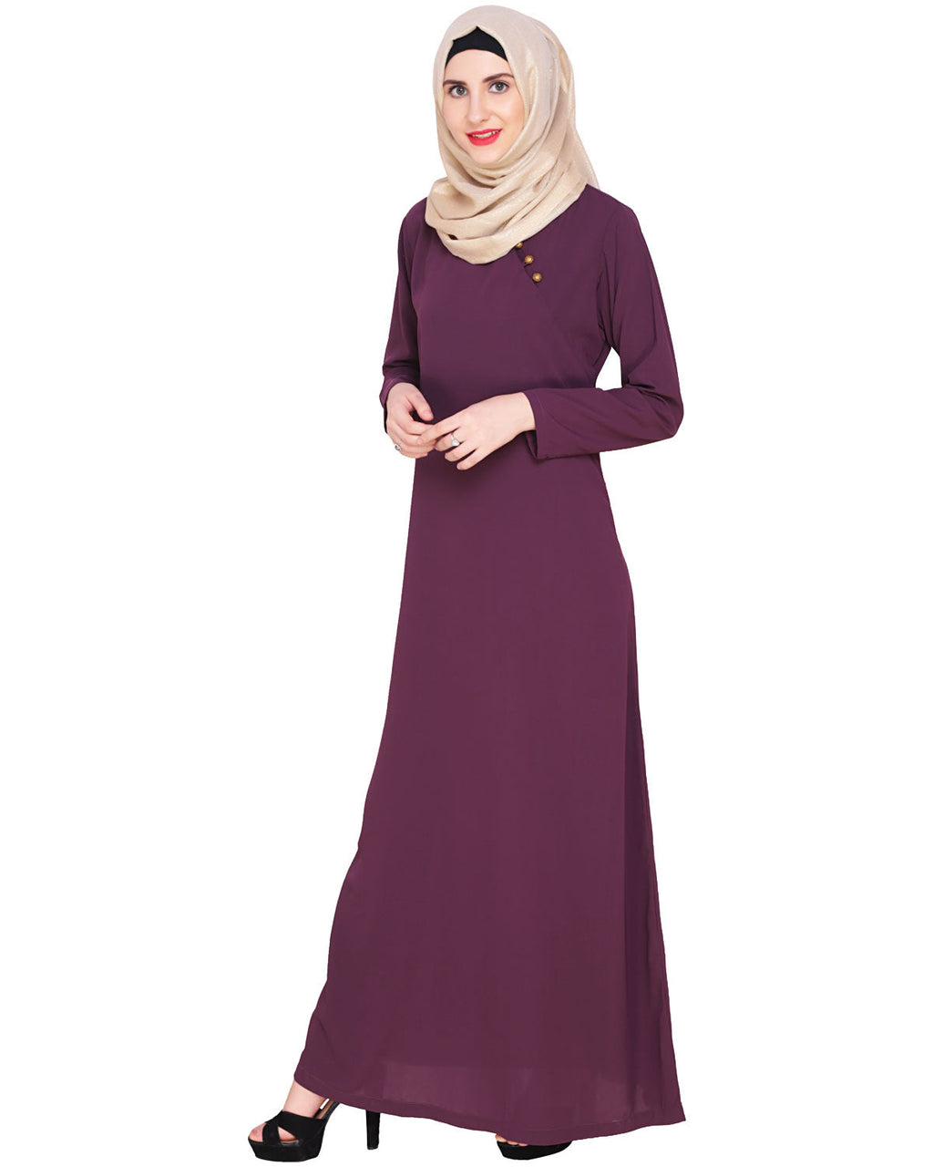 Trendy Abaya Dress Purple