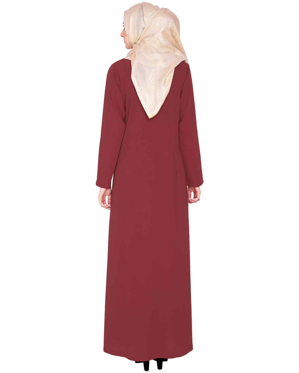 Trendy Abaya Dress Wine