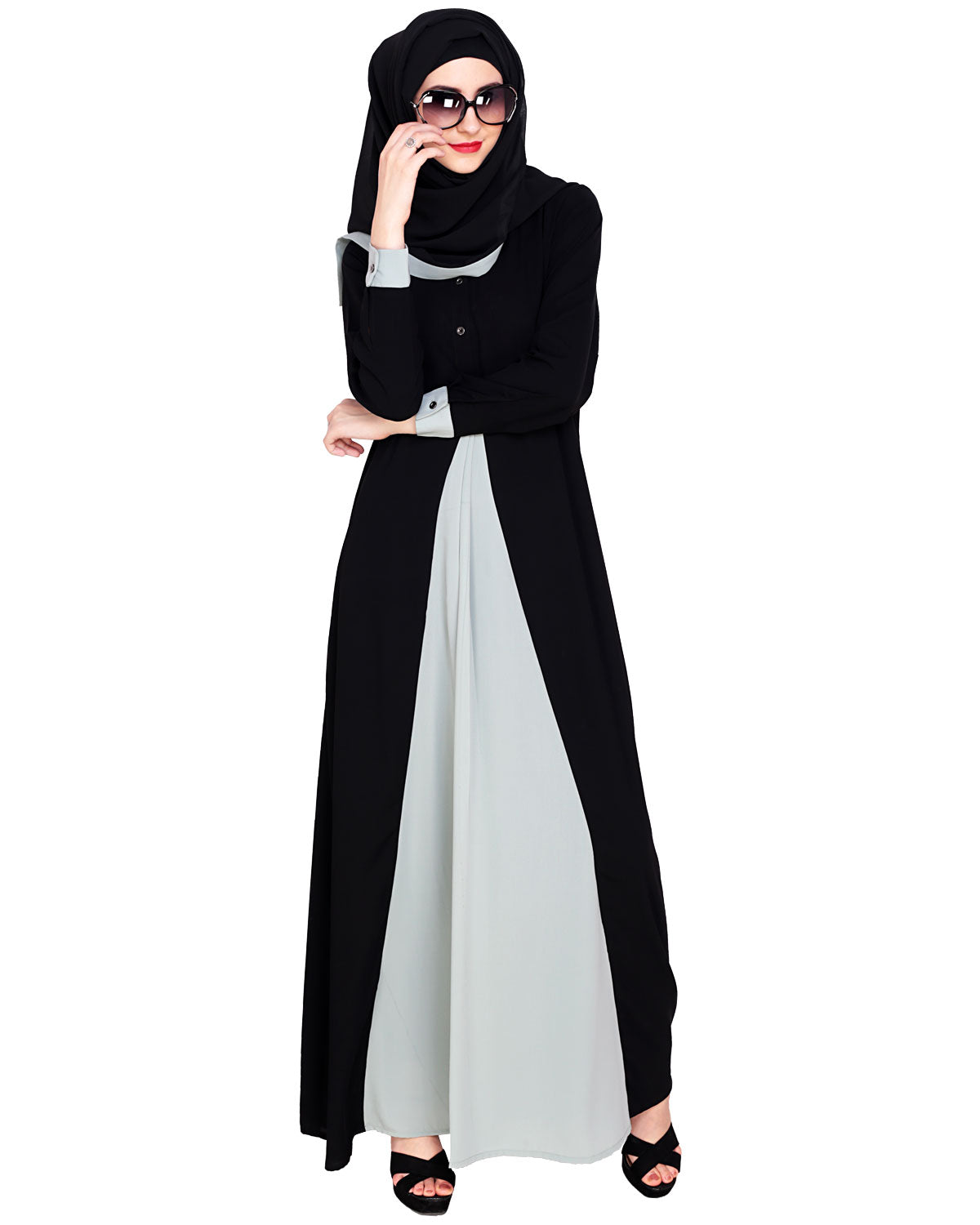 Pretty Layered Abaya Sage Green