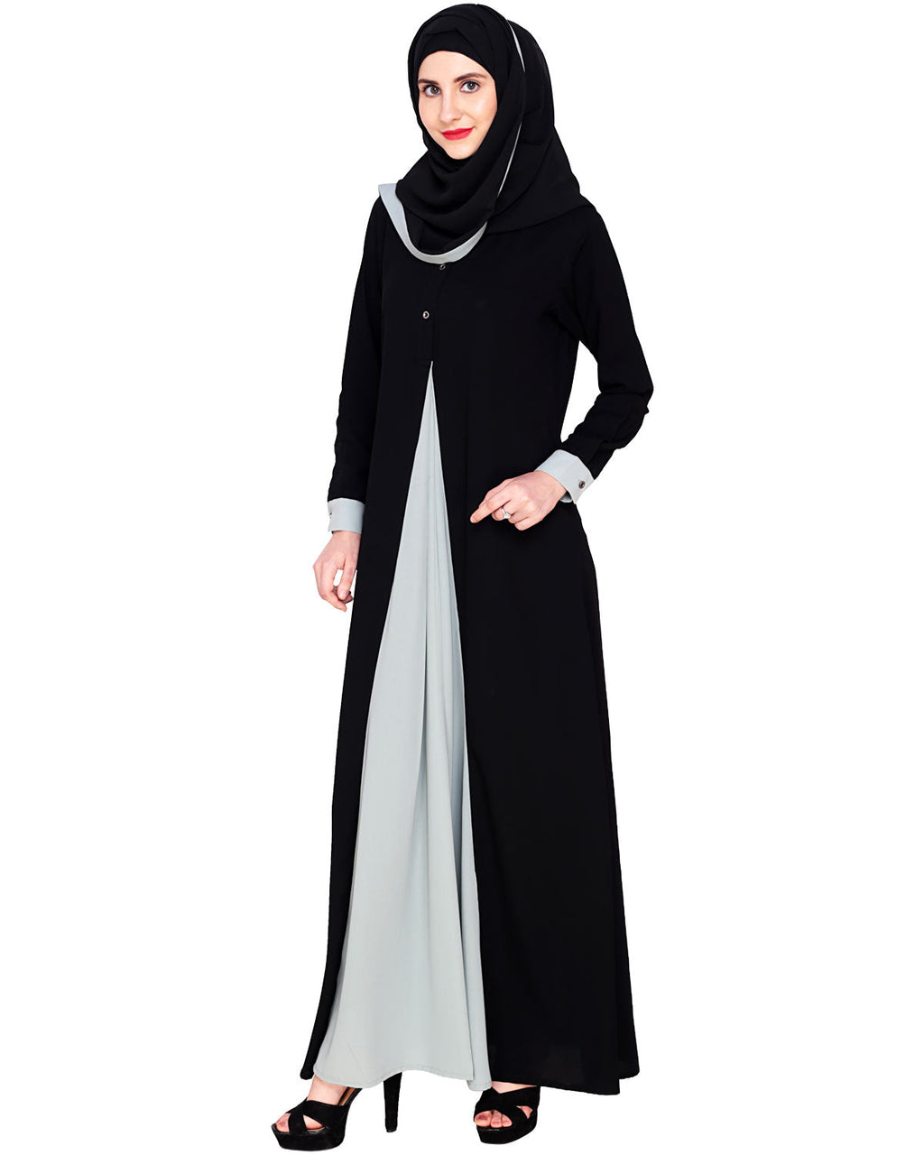 Pretty Layered Abaya Sage Green