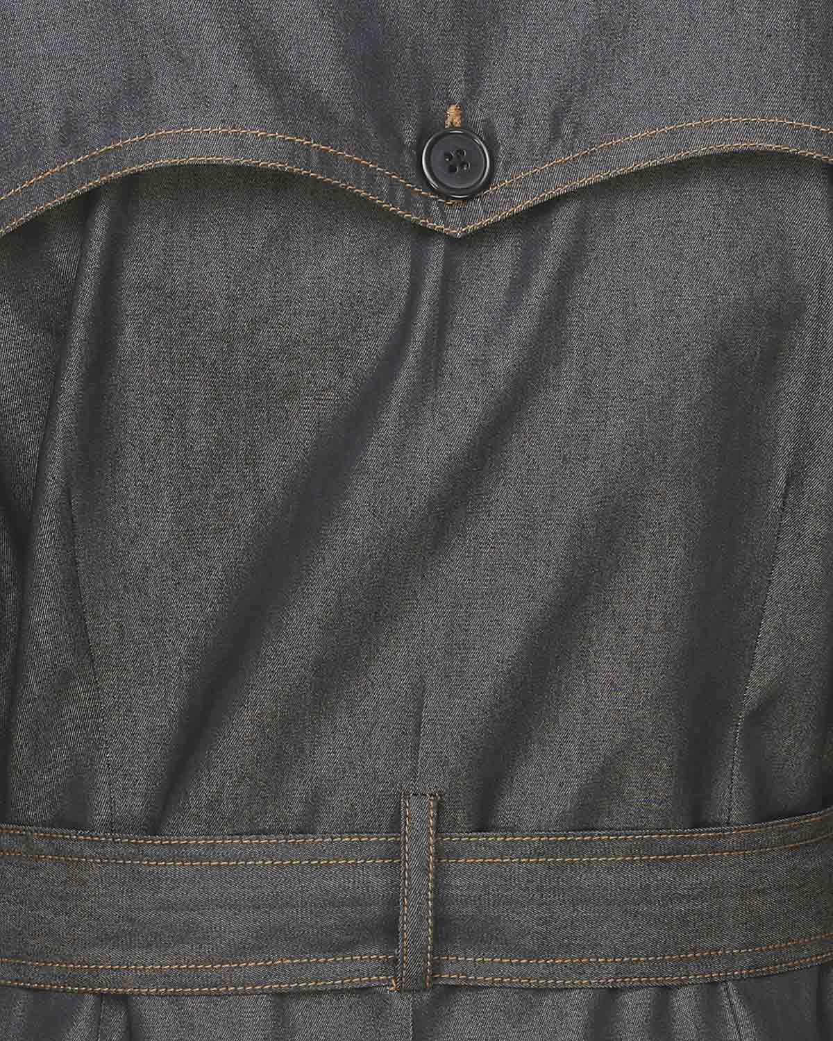 Black Denim Designer Abaya Black