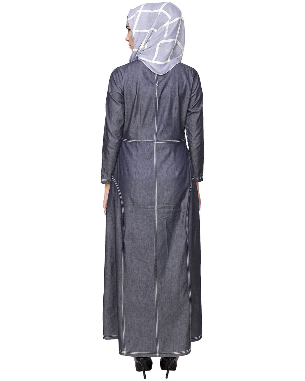 Modish Denim Abaya Blue