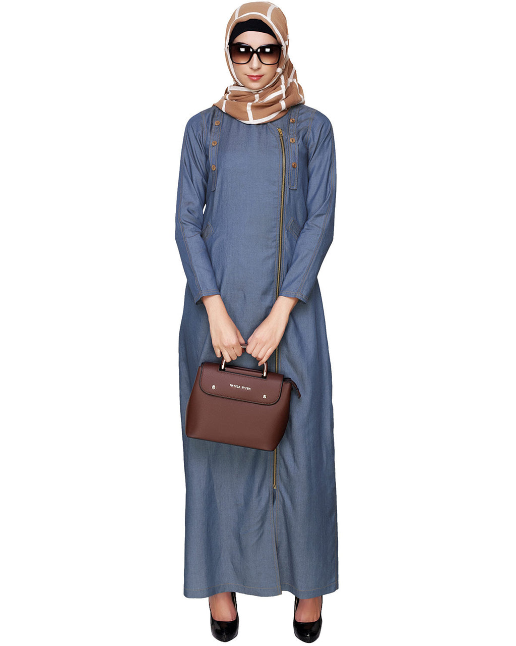 Chic Denim Abaya Blue