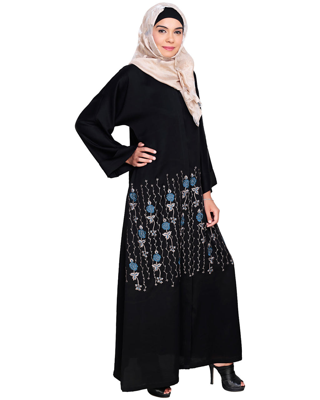 Orchid Dubai Style Abaya Black