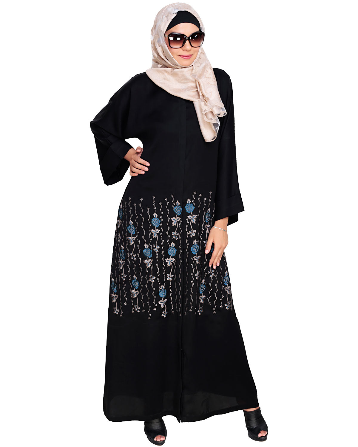 Orchid Dubai Style Abaya Black