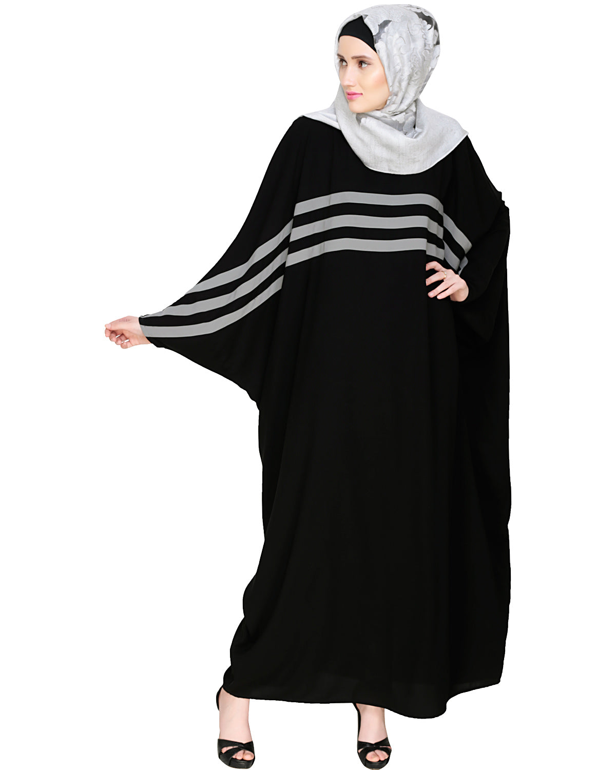 Sporty Kaftan With Black Detailing Wine